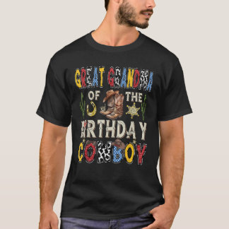 Great Grandma Of The Birthday CowBoy Rodeo Grandma T-Shirt
