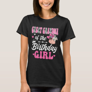 Great Grandma Of The Birthday Girl Farm Cow 1st Bd T-Shirt
