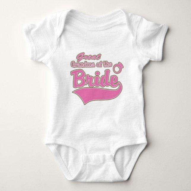 Great Grandma of the Bride Baby Bodysuit (Front)