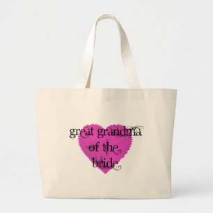 Great Grandma of the Bride Large Tote Bag