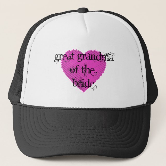 Great Grandma of the Bride Trucker Hat (Front)