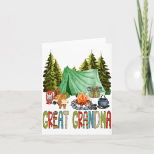 Great Grandma Of The Happy Camper 1st Birthday Bea Card