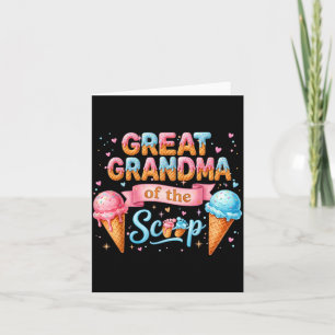 Great Grandma of The Scoop Ice Cream Gender Reveal Card
