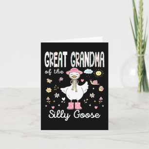 Great grandma of the silly goose 1st birthday girl card