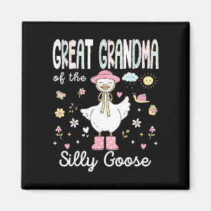 Great grandma of the silly goose 1st birthday girl magnet