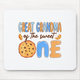 Great Grandma Of The Sweet One Cookies And Milk Bi Mouse Pad