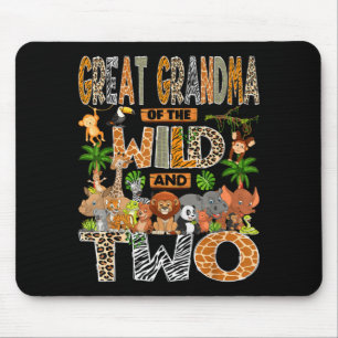 Great grandma of the wild two 2nd birthday boy mouse pad