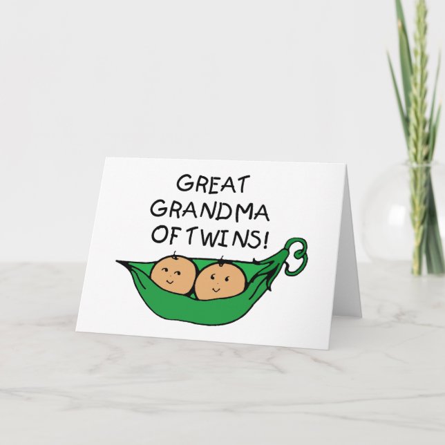 Great Grandma of Twins Pod Card (Front)