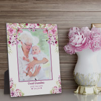 Great Grandma Pink and Purple Floral Overlay Photo