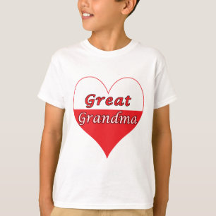 Great Grandma Polish Heart T-Shirt