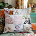 GREAT GRANDMA 'the most loved' Photo Collage Throw Cushion<br><div class="desc">Trendy modern photo collage pillow for Great Grandma. Create your own personal gift with a 8 (eight) photo collage consisting of a square picture layout template, the text 'the most loved great grandma' and name/s. All text and colours can be changed to your own personal taste by using the customise...</div>
