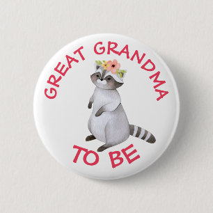 Great Grandma to be Baby Shower Baby In Bloom 6 Cm Round Badge