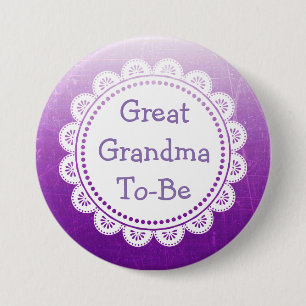 Great Grandma to Be Baby Shower Button