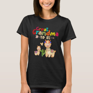 Great Grandma To Be Llama Baby Shower T-Shirt
