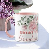 Great Grandma Year Established Custom Pink Roses