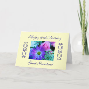 Great-grandma's 100th birthday card