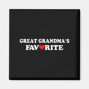 Great Grandmas Favorite With Red Heart Magnet