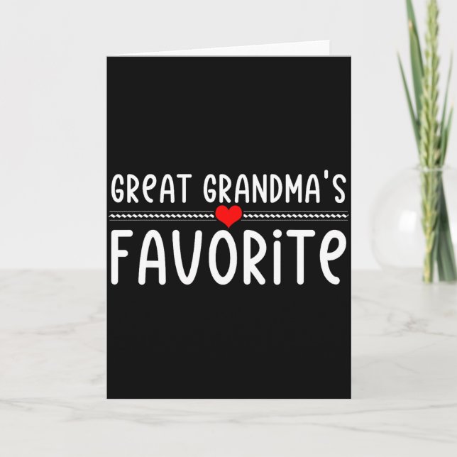 Great Grandmas Favourite  Card (Front)