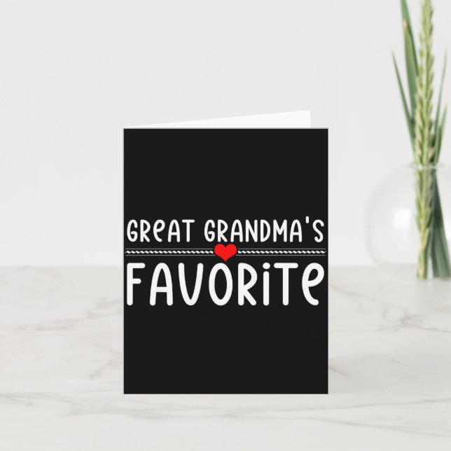 Great Grandmas Favourite  Card (Front)