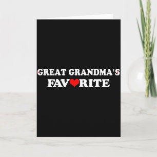Great Grandmas Favourite With Red Heart Card