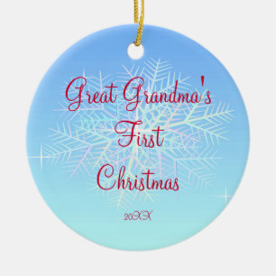 Great Grandma's First Christmas Snowflake Ornament