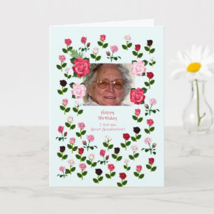 Great Grandmother, Birthday, Roses Card