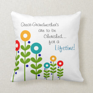 Great-Grandmother Pillow Spring Flowers
