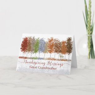 Great Grandmother Thanksgiving Religious Blessings Card