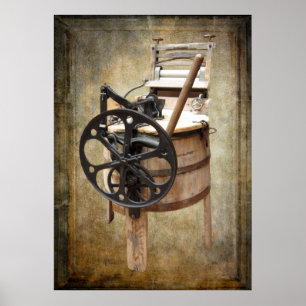 GREAT GRANDMOTHER's WASH MACHINE Poster