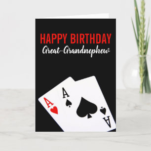 Great-Grandnephew Poker Birthday Card