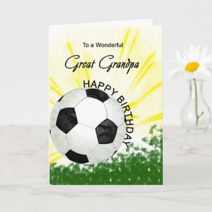 Great Grandpa Birthday Soccer Card