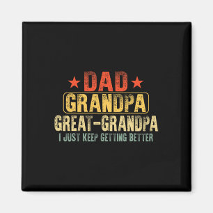 Great Grandpa For Fathers Day Dad Papa Grandpa  Magnet