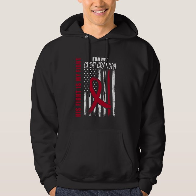 Great Grandpa Multiple Myeloma Awareness American  Hoodie (Front)
