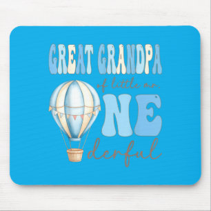Great Grandpa Of Mr Onederful 1st Birthday Boy Air Mouse Pad
