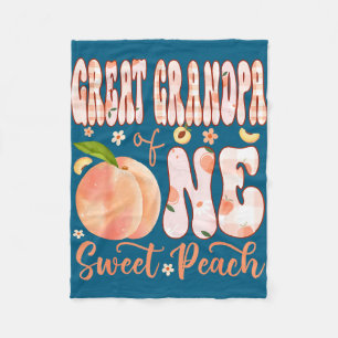 Great grandpa of one sweet peach 1st birthday girl fleece blanket