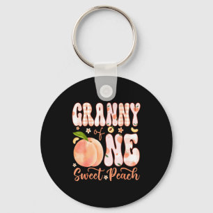 Great grandpa of one sweet peach 1st birthday girl key ring