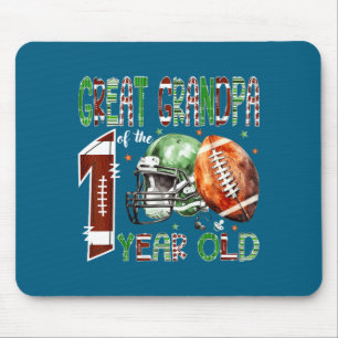 Great Grandpa Of The 1 Year Old Football 1st Birth Mouse Pad