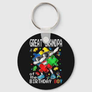 Great Grandpa Of The Bday Boy Autism Awareness Key Ring
