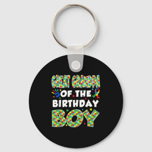 Great grandpa of the bday boy autism awareness key ring