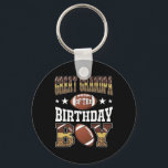 Great Grandpa Of The Birthday Boy Game Day Leopard Key Ring<br><div class="desc">Great Grandpa Of The Birthday Boy Game Day Leopard Football</div>