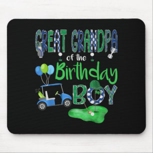 Great Grandpa Of The Birthday Boy Hole In One Golf Mouse Pad