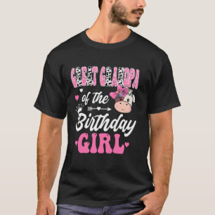 Great Grandpa Of The Birthday Girl Farm Cow 1St Bd T-Shirt