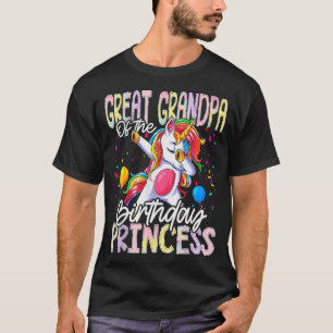 Great Grandpa Of The Birthday Princess Dabbing Uni T-Shirt