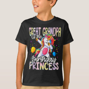 Great Grandpa Of The Birthday Princess Dabbing Uni T-Shirt