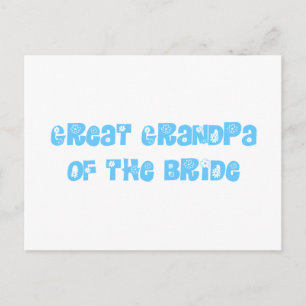 Great Grandpa of the Bride Postcard