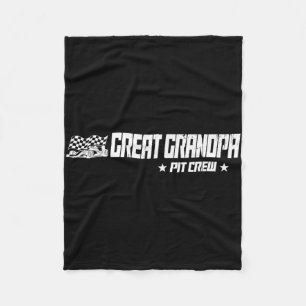 Great Grandpa Pit Crew Race Car Birthday Family Ra Fleece Blanket