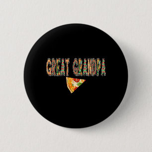 Great Grandpa Pizza Birthday Squad Crew Family 6 Cm Round Badge