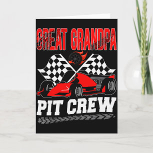Great Grandpa T Crew Racing Family Race Car Birthd Card