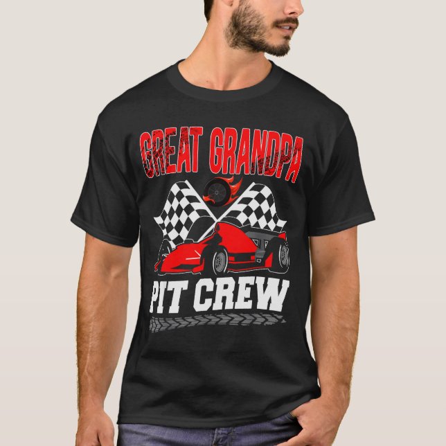 Great Grandpa T Crew Racing Family Race Car Birthd T-Shirt (Front)