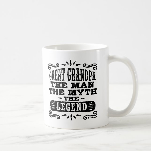 Great Grandpa The Man The Myth The Legend Coffee Mug (Right)